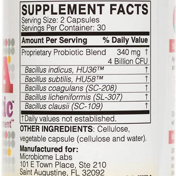 MEGASPOREBIOTIC Ingredients